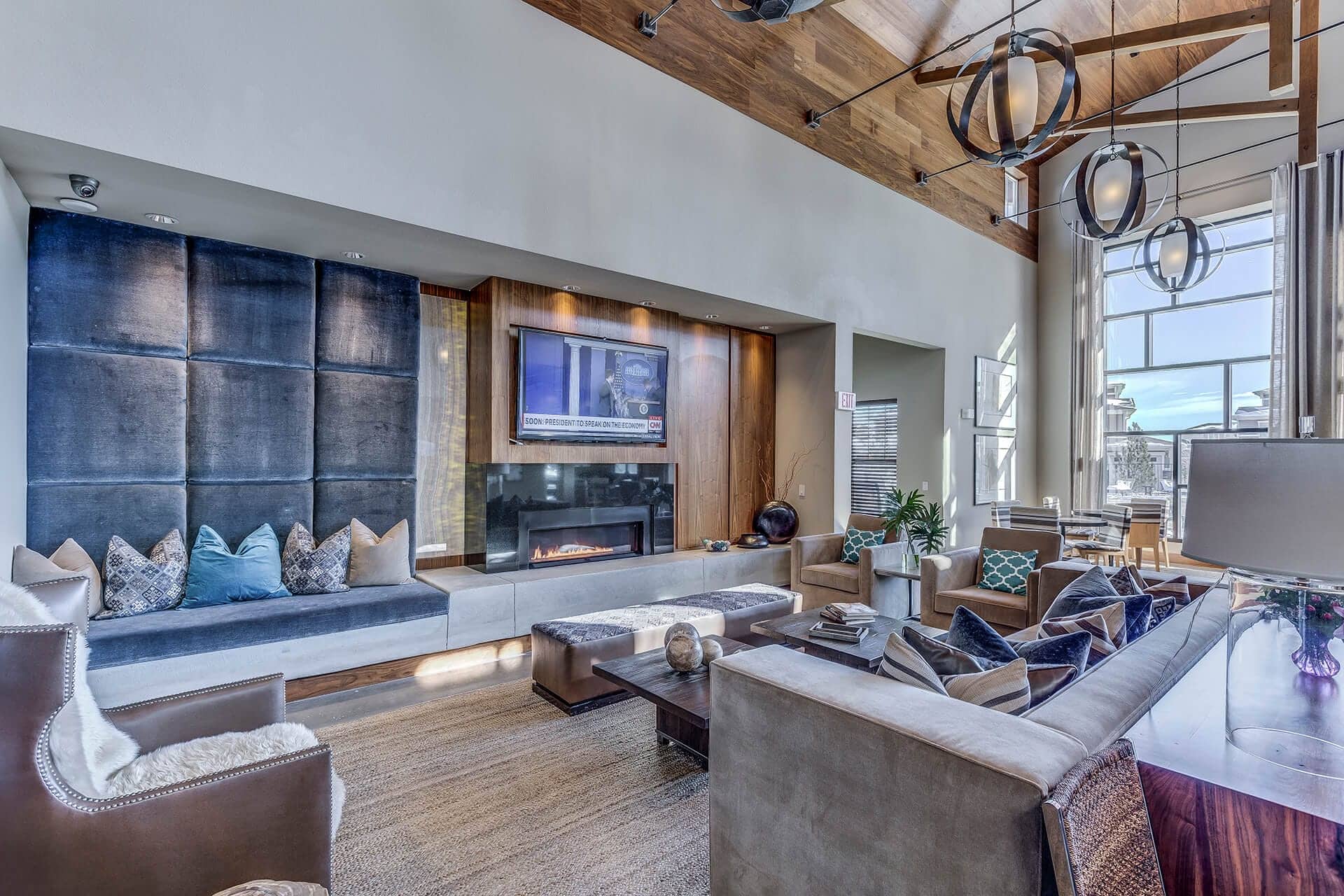 Clubhouse with Big Screen TV at Windsor Flatirons, Broomfield, CO
