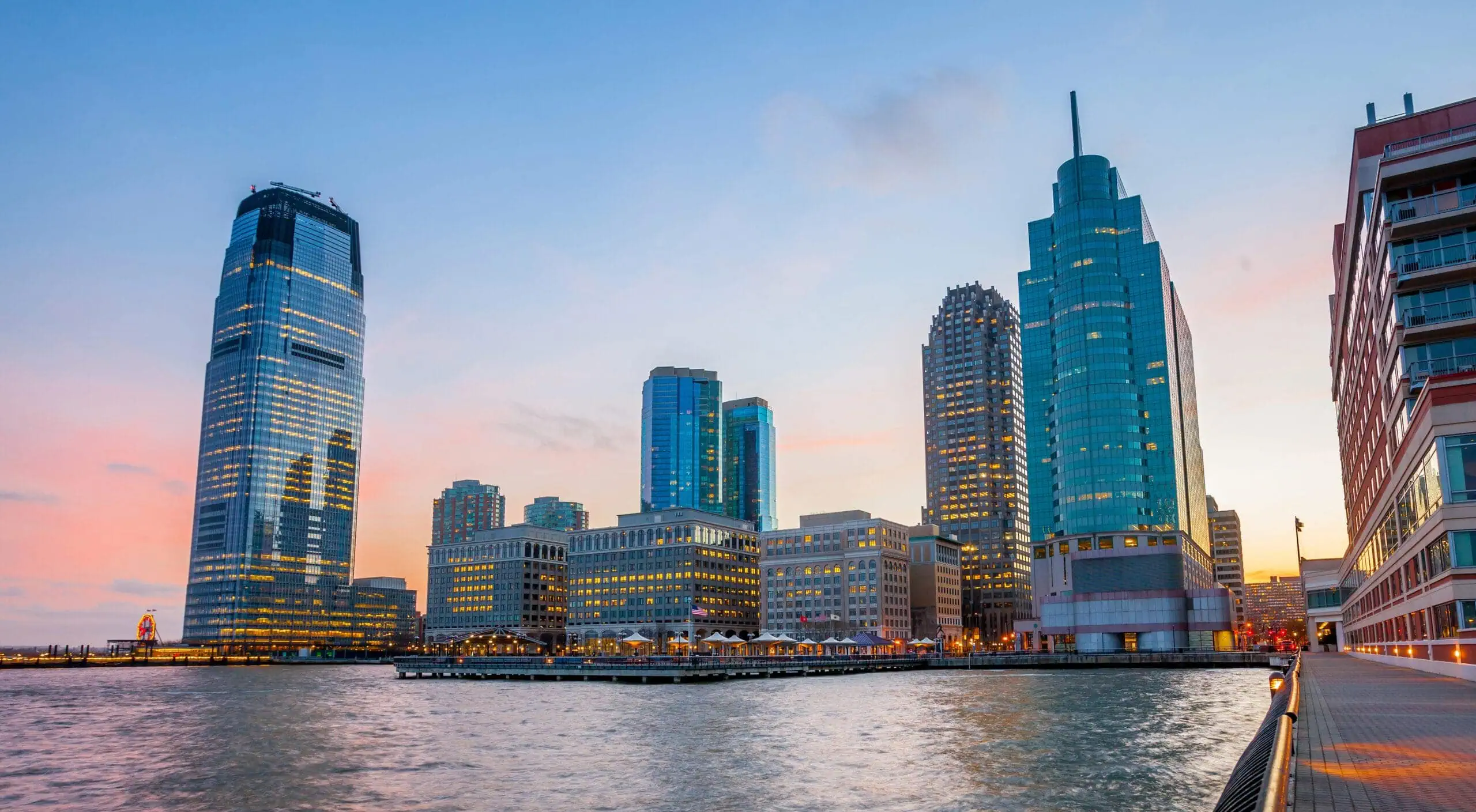 View from Hudson River Waterfront Walkway, Jersey City.