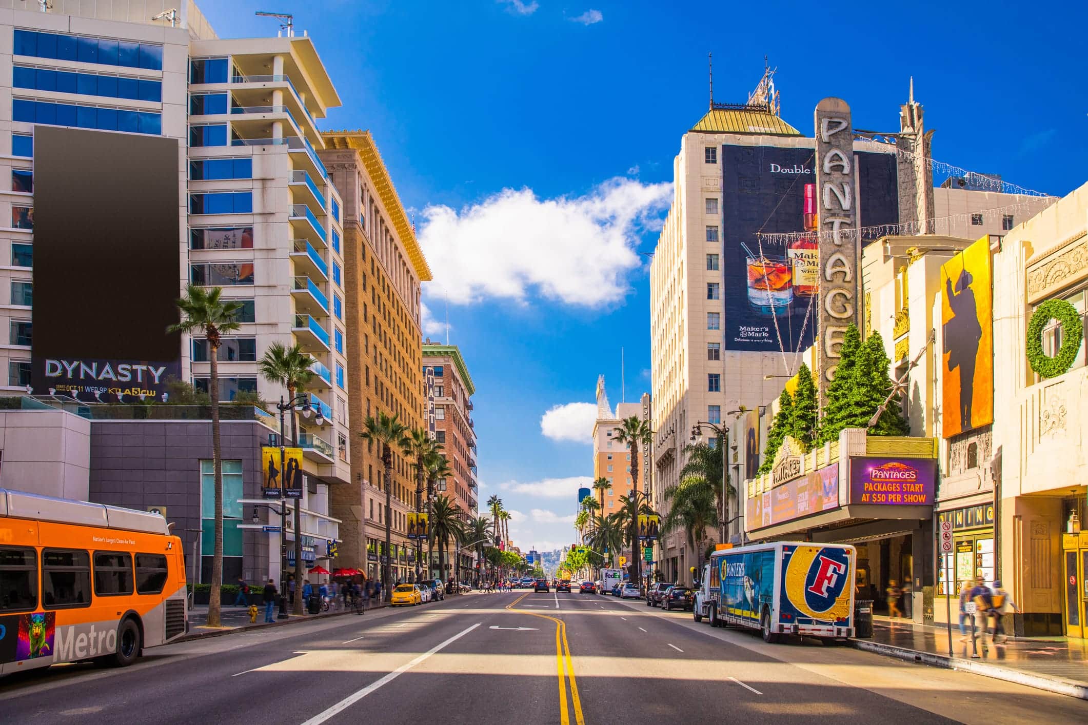 Sunset Boulevard - Hollywood in Los Angeles - USA